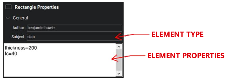 Bluebeam Property Dialog